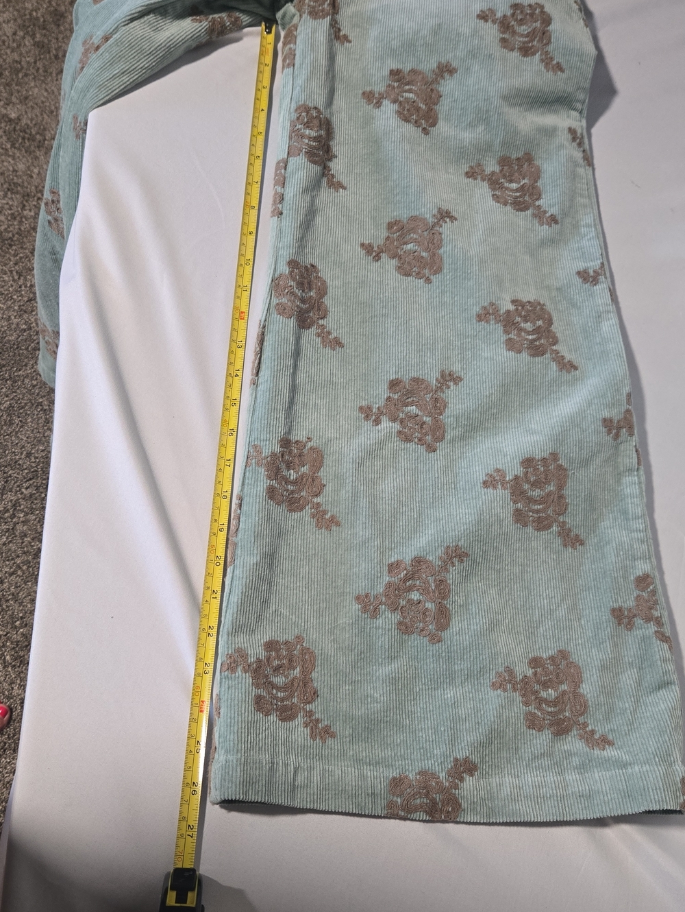 Mystree Sage Green Floral Jumpsuit with Brown Accents - Picture 12 of 14